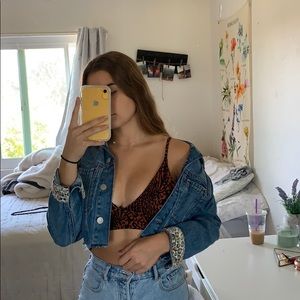 zara cropped denim jacket